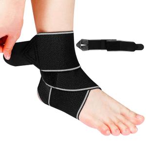 KTSAY Ankle Brace for Sprained Ankle, Ankle Support for Women & Men, Adjustable Compression Wrap for Achilles Tendonitis & Plantar Fasciitis Relief (Grey) 
