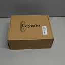 Glass Door Knobs for Interior Doors - Vintage Crystal Privacy Bedroom & Bathroom Door Knob with Lock - Diamond Cut Door Handle - Matte Black Finish (1 Pack 7 Inch Height)