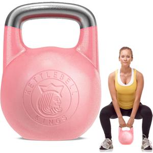 Kettlebell Kings Competition Kettlebells Weight (35mm handle) 8-48 KG - Hand weights Workout Gym Equipment and Strength training sets for Women and Men for Home Gym - Suitable for Repetition Workouts