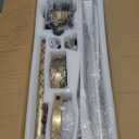 White and Gold Ceiling Fans with Lights and Remote, 52inch Modern Gold Ceiling Fan ETL Listed, 3 Downrods, 3 blades Gold Fan Reversible Quiet DC Motor, Timer,6-Speed for Outdoor Indoor,52in,White Gold