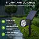 InnoGear Solar Spot Lights, Outdoor Solar Lights Solar Spotlights Flag Pole Light Waterproof Landscape Lighting Outside for Flag Uplighting Backyard Patio Pathway Statue Palm Tree Sign, Cool White