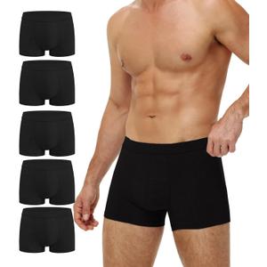 Battewa Cotton Incontinence Underwear for Men Light Protective Boxer Brief Leak Proof Underwear for Bladder Leakage 50ml, XL