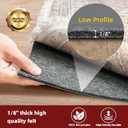 BAGAIL Felt and Natural Rubber Backing Rug Pads 1/8 Thick, 3 x 5 Ft Non Slip Rug Gripper Keep Rugs in Place, Under Area Rug Protective Cushioned Pads, Carpet Runners, Hardwood Floors Protection