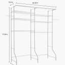 VEVOR Over The Washer and Dryer Storage Shelf, 6 Tier Laundry Room Drying Rack with Hanger Rod and Hooks, Adjustable Over Washer and Dryer Shelves, Laundry Room Shelf Storage Space Saver, White