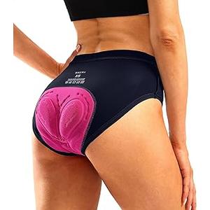 Bikewa Women's 4D Padded Bike Underwear Cycling Bicycle Shorts Biking Riding Briefs Biker Cycle Undershorts for Women, Size M
