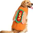 Dog Hot Dog Halloween Costume, Funny Pet Halloween Costumes for Dogs Cat of Small Medium Large Breed