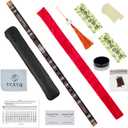 D Key - Bamboo Flute Professional Bitter Bamboo Dizi Handmade Traditional Chinese Musical Instrument Suitable for Beginners