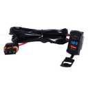UTV Plug & Play 3.0 Dual USB and Type-C Port with Voltmeter Busbar Connector Rocker Switch Fast Charger Compatible with Polaris Ranger RZR General Pulse Bus Bar