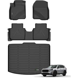 ANBINGO Floor Mats & Cargo Liner for 2023 2024 2025 2026 CRV (Not Hybrid) for CR-V LX/EX/EX-L, All Weather Protection TPE Automotive Floor Liners (Cargo Tray in Lowest Position)