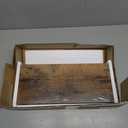 QEEIG Bathroom Floating Shelves for Wall - 15.7" Wall Mounted Shelf Over Toilet Farmhouse Home Decor Display Bookshelf Small 15.7 x 6.7 inch Set of 2, Rustic Brown (008-40BN)