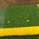 Dual Turf Golf Hitting Mat 5x4 FT Practice Golf Mat w/ Path & Stance Guide Lines