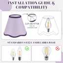 VIHOSE Set of 6 3'' Top x 6'' Bottom x 5'' High Lamp Shade with Petal Edge, Fabric Scalloped Lampshade, for Floor Wall Table Lamps Living Room Bedroom Easy Assembly(Light Purple)