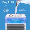 Arctic Air Pure Chill 2.0 Evaporative Air Cooler by Ontel - Powerful, Quiet, Lightweight and Portable Space Cooler with Hydro-Chill Technology For Bedroom, Office, Living Room & More,Blue