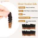 PHOCAS 5Packs 10'' Toin Curl Short Crochet Hair Curl Crochet Braids for Women Natural Black to Golden Blonde