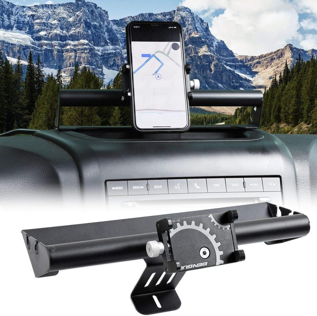 JeCar for Jeep JK Phone Holder Dash Phone Mount Compatible with 2011-2018 Jeep Wrangler JK & Unlimited 2-Door/4-Door