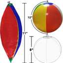 SYZ 12" Beach Balls Bulk - Inflatable Swimming Pool Toys for Kids Birthday Party Supplies Favors Luau Decorations - Blow Up Classic Rainbow Color Beachball Summer Water Games Fun Gifts (12 Pack)