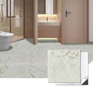 Art3d Peel and Stick Floor Tile, 30-Pack 12 x 12in. Covers 30 Sq.ft, Waterproof Vinyl Flooring Tiles Self Adhesive for Kitchen, Bathroom & Bedroom - White Grey Vein Marble