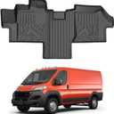 Mixsuper Floor mat for Ram Promaster 1500/2500/3500 2018-2026 (Not Fit for EV & Promaster City),All Weather TPE Rubber Floor Liners Protection for Promaster Accessories,1 Row Anti-Slip Car Mats, Black