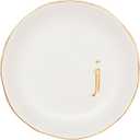 COLLECTIVE HOME - Ceramic Jewelry Tray, Decorative Trinket Dish for Rings Earrings Necklaces Bracelet Watch Keys, Birthday Mother's Day Christmas Gift for Women, 4.75", White Surface (J)