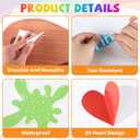 2 x 241 Pcs 3D Art Classroom Bulletin Board Decorations Art Brings Out Your Best Colors Bulletin Board Set Rainbow Heart Cutouts for Preschool Elementary Wall Chalkboard Decor Back to School Supplies, 13.4"L x 10.6"W