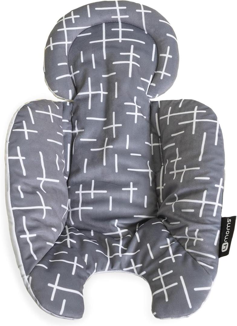 4moms RockaRoo and MamaRoo Infant Insert, Machine Washable, Soft, Plush Fabric, Reversible Design, Dark Grey