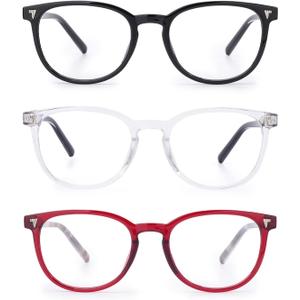 3 Pack Reading Glasses Spring Hinge Stylish Readers Black/Tortoise for Men and Women (Multicolor1)