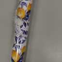 FYSUIMU Lemon Wrapping Paper -Mini Roll- 17 Inch x 32.8 Ft Watercolor Blue Flower Lemon Gift Wrap Paper Art Paper for Summer Birthday Baby Shower DIY Craft