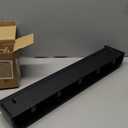 Kazai. Coat Rack Wall Mount with Shelf 'Tone' | Modern Design Coat Hanger with Hidden Hooks and Storage | Hat Rack with Shelf in Metal | Wall-Mounted Purse Organizer | Black