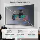 WALI Monitor Wall Mount for 13-49 Inch Ultrawide Screens, Heavy Duty Single Monitor Mount Holds up to 44 lbs, Adjustable Wall Mount Monitor Arm, 75/100mm VESA Mount (GSWM001-P), Black