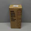 chunmo 64oz Glass Water Bolttles with Straw Half Gallon Large Motivational Water Bottle with Time Marker Sports Water Bottles with Silicone Sleeve and Handle Lid Water Jug for Gym Workout