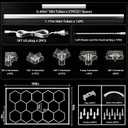 Hexagon Garage Lights 14 Hex with Rectangle Frame for Car Detailing | 600W 72000LM Super Bright, 5000K Honeycomb Hex Light, 14 Grids DIY for Garage, Gym, Basement Workshop Barbershop Car Care