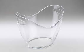 Ice Buckets for Parties,2 PCS Clear 6 Liter Plastic Tub for Drinks and Parties,Clear Ice Bucket for Champagne Beer Sparkling Cocktails Extra Large Model