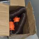 Camco RhinoFLEX 20-Ft RV Sewer Hose Kit - Features Clear Elbow Fitting w/Removable 4-in-1 Adapter - Connects to 3 Slip or 3/3.5/4 NPT Threaded Sewer Connection (39742)