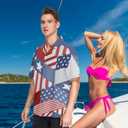 visesunny Mens Casual Button Down Short Sleeve Hawaiian Shirt Aloha Shirt (XL)