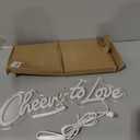 SYLHOME Cheers To Love Led Neon Light Sign Wedding Bridal Shower Wall Sign Decor Bedroom Valentine Day Birthday Party Banner USB 15.75" X 5.19"