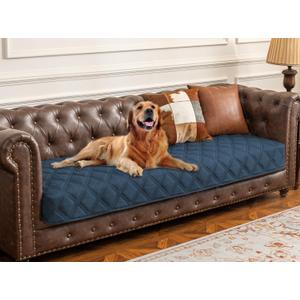 Ameritex Waterproof Dog Bed Cover Pet Blanket with Anti-Slip Back for Furniture Bed Couch Sofa (30x90 Inch (Pack of 1), Navyblue)