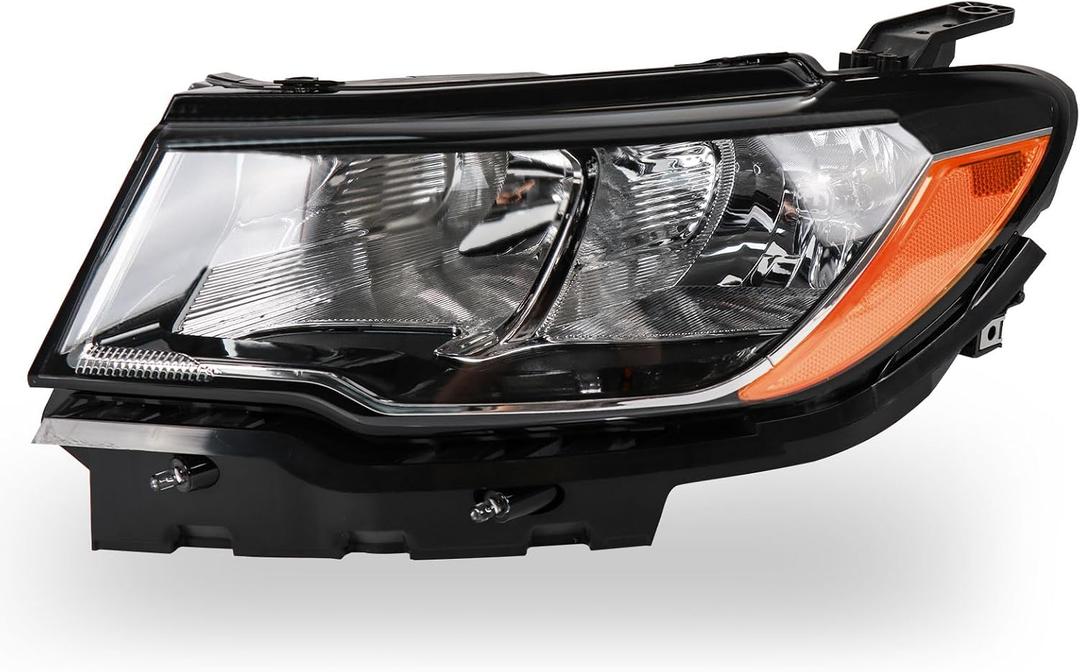 Headlights Assembly Compatible with Jeep Compass 2017-2021, Headlamp Left Driver Side Replacement CH2502295 55112707AE