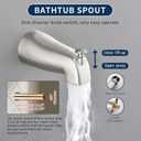 Shower Valve Trim Kit with Tub Spout Brushed Nickel Tub Shower Rough-In Mixer Valve Bathroom Trim Kit