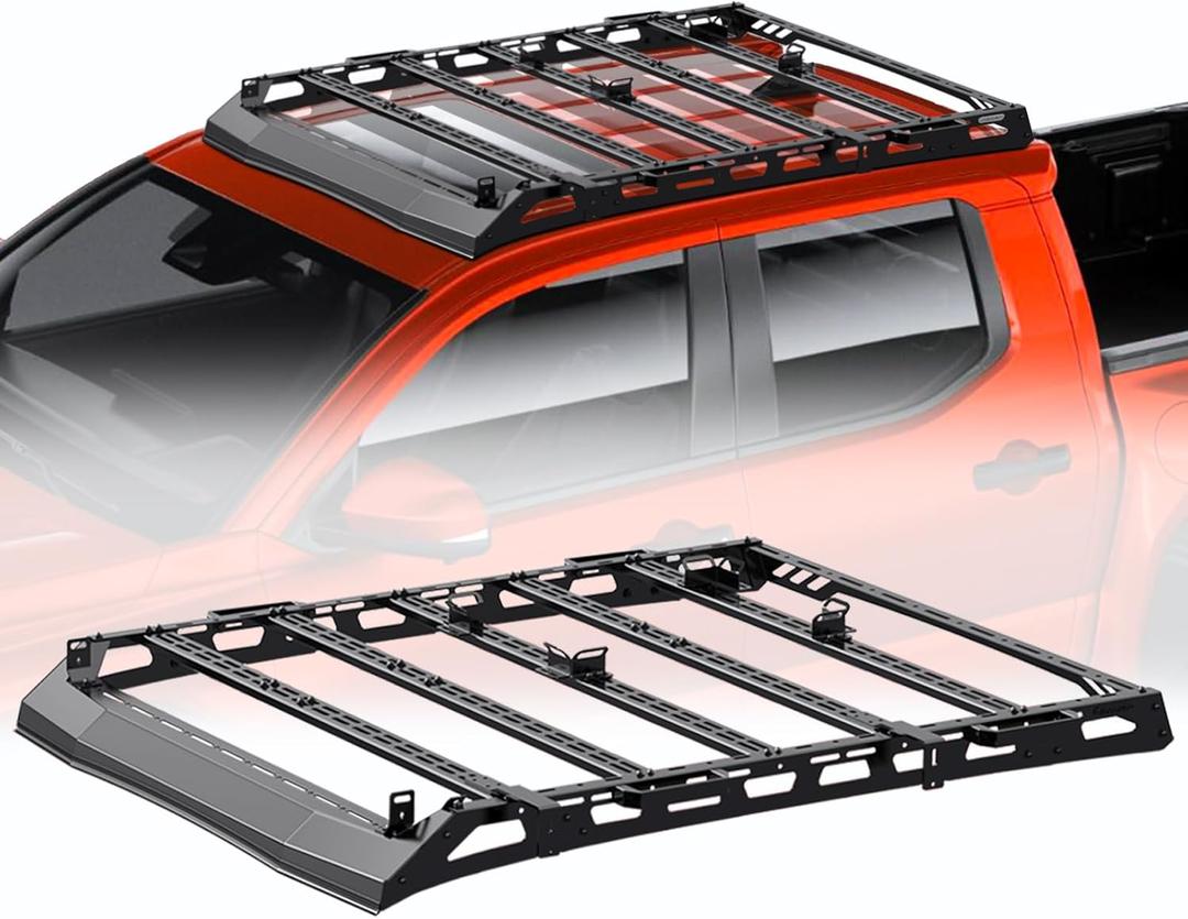 Heavy Duty Top Roof Rack Accessories Compatible with 2024-2025 Tacoma Double Cab 4 Doors (4th Gen) Pickup/No Drilling