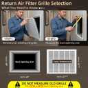 Fancat Return Air Filter Grille for 25x20 Ducts, Steel Vent Cover Grille with Removable Door for 1" Filters | Suitable for Sidewall & Ceiling | White Coating | Outer Size: 27 5/8" W x 22 5/8" H