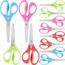 5" Kids Scissors,12 Pack Safety Children Scissors,Stainless Steel Blades Comfort-Grip Handles Small Craft Scissor for Kids,Great for DIY,Arts,Home,School Classroom Student Use Assorted Colors (Right-handed 12pack Pink,green,blue,red)