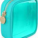 LOFOWN Clear Makeup Bag Mini Cosmetic Bag Women Clear Pouch Zipper Cute Pouches Make Up Travel Toiletry Purse Organizer Bags (Green-1, MIni)