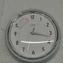 La Crosse Clock 9.5-inch Retro Diner Light Pistachio Green Silent Sweep Quartz Clock - 404-3024PH