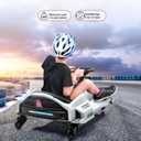 GarveeLife 24V Ride On Drift Car for Kids,7Ah Battery 180W Brushless Quieter Motor Electric Drifting Go-Kart for Rider Up to 110 LBS, with Music,Front+Tail Led Light,Low-Power Alarm for 8+ Toy, White