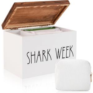 Tampon Holder for Bathroom,Feminine Products Organizer,Shark Week Tampon Storage,Tampon Dispenser,Farmhouse Bathroom Storage Container,Bathroom Accessories Box for Girl Stuff