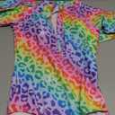 Girls One Piece Rash Guard Long Sleeve Swimsuits for Girls UPF 50+ Sun Protection Bathing Suits 3-16 Years (12-14 Years, Rainbow Leopard)