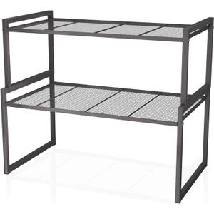 Set of 2 Cabinet Organizers 16.1''W 44 LBS Load Capacity Heavy Duty Kitchen Pantry Shelves Counter Countertop Storage Racks