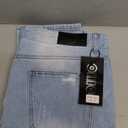 Men's Ripped Distressed Destroyed Straight Fit Washed Denim Jeans Pants, Size 36