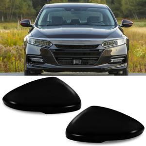 Compatible with Honda Accord Mirror Cap Cover 2018-2022,10th Gen Accord Sedan Mirror Caps for Left Driver & Right Passenger Side,Replacement for 76251TVAA31,76201TVAA31,Glossy Black,1 Pair