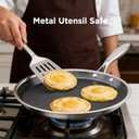 COOKER KING 9.5" Round Griddle Pan, 3-Ply Hybrid Stainless Steel Crepe Pan with Stay-Cool Handle, Non Stick & Non Toxic for Pancake, Eggs, All Stovetop & Induction Compatible, Oven & Dishwasher Safe